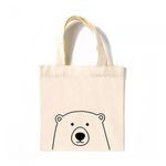 Minhwa Shop DIY Coloring Mini Eco Bag Bear Design UDPFB0036 Personalizable Fabric Tote for Kids