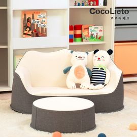 [Lieto Baby] COCO LIETO Baby Sofa for 2 people, Deep Cloud_Correct posture, Toddler sofa, Water Resistance, High-density foam_Made in Korea