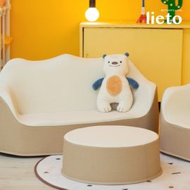 [Lieto Baby] COCO LIETO Baby Sofa for 2 people, hazelnut_upright posture, toddler sofa, waterproof, high-density foam_Made in Korea