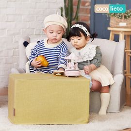 [Lieto Baby] COCO LIETO Prine Square Stool Children's Table Baby Desk_Eco-friendly fabric, high-density PU foam, waterproof, streamlined design_Made in Korea