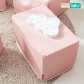 [Lieto Baby] COCO LIETO Prine Square Stool Children's Table Baby Desk_Eco-friendly fabric, high-density PU foam, waterproof, streamlined design_Made in Korea