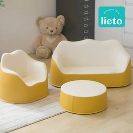 [Lieto_Baby] Coco Lieto Solid Two-Tone Baby Sofa for Two Kids, Kids Chair, Baby Couch for Kids_ Toddler Chair _ Made in KOREA