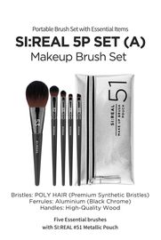 [FLALIA] SI:REAL Makeup Brush Set 5 pieces (A)_ Made in KOREA