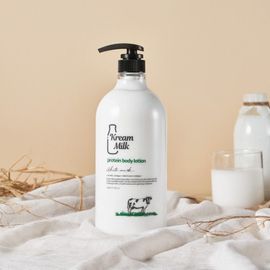 [Kream Milk] Protein Body Cream Whitemusk Scent 1100ml, 2EA, Moisture body lotion from Goat Milk Extract _ Made in KOREA