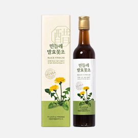 [Green Friends] Dandelion Flower Fermented Black Vinegar 2Bottles _ 375ml/ 12.68Fl.oz, Drinkables Vinegar, Korean Dandelion Extract,, Helps to Recharge Vitality and Promote Digestive Health _ Made in Korea