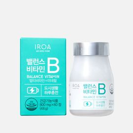 [Green Friends] IROA BALANCE Vitamin B _ 60 Tablets, 2 Month Supply, With Selenium and Zinc, Dietary Supplement, Support Healthy Energy Metabolism _ Made in Korea