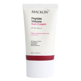 [Macklin] Peptide Volume Sunscreen, 50ml _ SPF 50+ PA+++, UV protection, Wrinkle improvement, Whitening triple function, Skin Moisturizing and Nutrition supply, Natural skin tone _ Made in KOREA