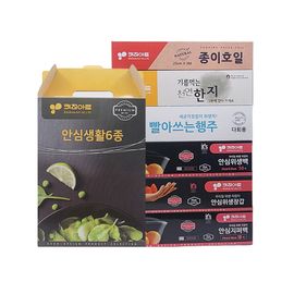 [KumHang_Hanji] Eco-friendly safe living 6-piece set dishcloth _ oil paper, paper foil, sanitary gloves, sanitary bag, ziplock bag, kitchen disposable_ Made in Korea