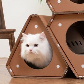[Box Partner] Hide Cat Tunnel, Cat Stairs, Scratcher_Cat Supplies, Pet Interior, Cat, Cat Health _Made in Korea