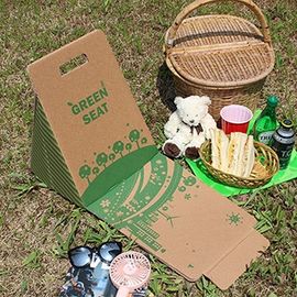 [Box Partner] Back Sitting Paper Chair Picnic Chair Corrugated Foldable Festival Performance Chair_Made in KOREA