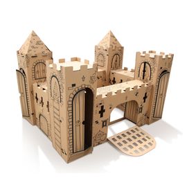 [Box Partner] Mega Castle Large Paper Sex Play Prefabricated Children's Paper House Coloring Game_Made in KOREA