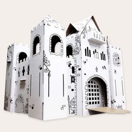 [Box Partner] Magic Castle Children's Paper Castle Coloring Play Paper House Kindergarten Nursery School Prefabricated _Made in KOREA