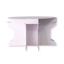 [Box Partner] Kids Round Table Smile Chair 2 Pieces Corrugated Desk Chair Table Folding Paper Prefabricated_Made in KOREA