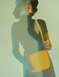 [Floribus] OLENTIA Yellow _ Bag, Women bags, Cross-Bag, Handbag, Purse, Mini-Bag, shoulder bag, Natural Cowhide_ Made in KOREA