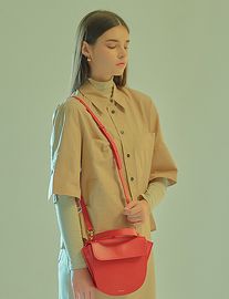 [Floribus] TEGO Red _ Handbag, Mini-Bag, Women's bag, Cross-Bag, Shoulder bag, Natural Cowhide_ Made in KOREA