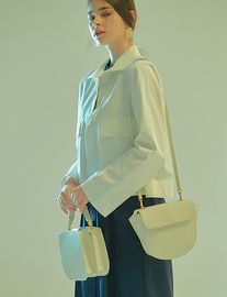 [Floribus] TEGO White _ Handbag, Mini-Bag, Women's bag, Cross-Bag, Shoulder bag, Natural Cowhide_ Made in KOREA