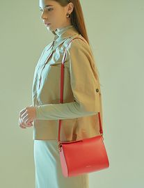 [Floribus] CAPUT Red _ Women`s bags, Handbag, Purse, Mini-Bag, Shoulder bag, Natural Cowhide_ Made in KOREA
