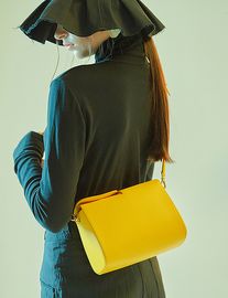 [Floribus] CAPUT Yellow _ Women`s bags, Handbag, Purse, Mini-Bag, Shoulder bag, Natural Cowhide_ Made in KOREA