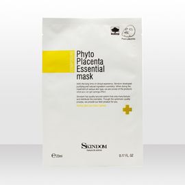[Skindom] Phyto Placenta Essential Mask 10 Sheets-Mask Pack, Plant Collagen, Peptides, Moisturizing Power, Free Radical Suppression, Elasticity Care-Made in Korea
