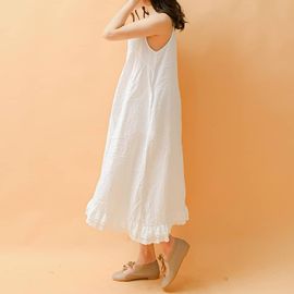 [Natural Garden] MADE N Dart Sleeveless Inner Dress_High quality material, lace round neck, double ground material_ Made in KOREA