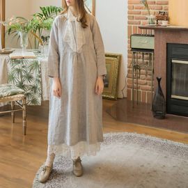 [Natural Garden] MADE N Lithuanian Linen Deli Dress_High-quality material, linen material, self-made_ Made in KOREA