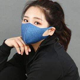 [NICEKOREA] Copper Sporty Blue Jeans Mask_Antibacterial 99.9%, Cooper Fabric, Fashion Mask, Washable Fabric Mask _ Made in KOREA