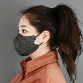 [NICEKOREA] Jurasil Fashion Mask, Herringbone _ Anti-bacterial 99.9%, Celebrity Mask, Washable Fabric mask _ Made in KOREA