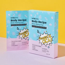 [VITASPA] Body Recipe, Body Peeling Pads _ Clean Moisturizing, Exfoliating, Hyaluronic acid _ Made in Korea