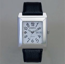 [KOWATCH] Square Natural Cowhide Band Wrist Watch KO-4002M _  Ladies watch, Men's watch, Fashion Watch_ Made in KOREA
