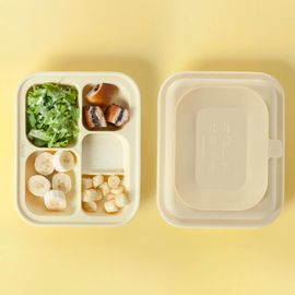 IBYEOL Friends Premium Platinum Silicone Suction Plate with Lid for Baby Self-Feeding Toddler Sectioned Meal Tray Pink  _ Made in KOREA