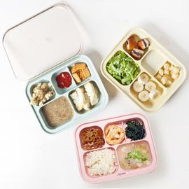 IBYEOL Friends Premium Platinum Silicone Suction Plate with Lid for Baby Self-Feeding Toddler Sectioned Meal Tray Pink  _ Made in KOREA