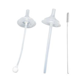 IBYEOL Friends Little Bob Dog Straw Replacement Refill Set All-in-One Silicone Anti-Colic Weighted Straw Cup Parts _ Made in KOREA
