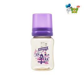 IBYEOL Friends BOBDOG Premium PPSU Baby Feeding Bottle 240ml Lightweight Durable Heat Resistant BPA Free Safe PURPLE_ Made in KOREA