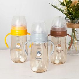 IBYEOL Friends New Premium PPSU Weighted Straw Cup 260ml for Toddlers Anti-Colic Leak-Proof BPA-Free Safe MANGO _ Made in KOREA