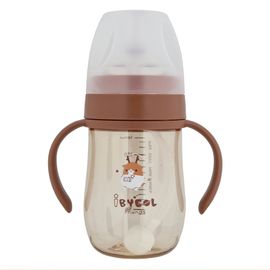 IBYEOL Friends New Premium PPSU Weighted Straw Cup 180ml for Toddlers Anti-Colic Leak-Proof BPA-Free Safe CHOCO _ Made in KOREA