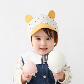 [BABYBLEE] A17101_Dot Pattern Bonnet for Infants, Baby, Cotton 100% _ Made in KOREA