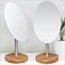 [Star Corporation] ST-315 Makeup Desk Table Mirror, 360 Degree Rotation Wood Stand Cosmetic Mirror Makeup Tools