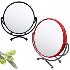 [Star Corporation] ST-320, Makeup Desk Table Mirror Double Sided 3X Magnifying Metal Compact 360 Degree Rotation Wood Stand Cosmetic Mirror Makeup Tools