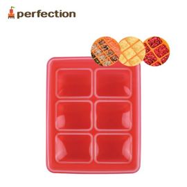 [PERFECTION] Silicon Multi Cube Container, 6, Red _ For Baby Foods, Foods Cube, Ice Cube _ Made in KOREA