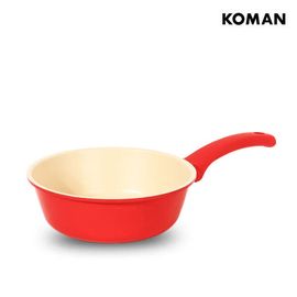 KOMAN Ecored IH Wok Pan 24cm – 6-Layer Nonstick, Die-Cast Aluminum, All Heat Source Compatible _ Made in Korea