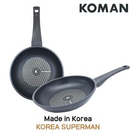 [KOMAN] BlackWin Titanium Coated Frying Pan 20cm - Nonstick Cookware 6-Layers Coationg Die Casting Frying Pan - Made in Korea