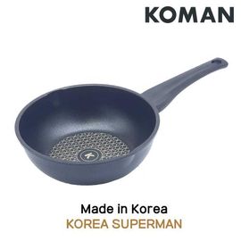 [KOMAN] BlackWin Titanium Coated Wok 20cm - Nonstick Cookware 6-Layers Coationg Frying Pan - Made in Korea