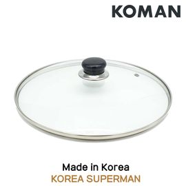 [KOMAN] Tempered glass lid 28cm-Frying Pan BBQ Kitchen Utensils Cooking - Made in Korea