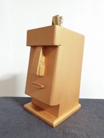 [Dosian Factory] Golden Moai piggy bank_Wooden Piggy Bank, Housewarming Gift, Interior Decor_Made in Korea