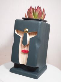 [Dosian Factory] Moai Succulent Case (Succulent Case and Multi-use)_Wooden Flower Pot, Housewarming Gift, Interior Decor_Made in Korea
