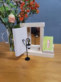 [Dosian Factory] Lucky Business Card Stand_Solid Wood Door Business Card Holder, Housewarming Gift, Interior Decor_Made in Korea