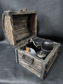 [Dosian Factory] Vintage Black Box_Camping Box, Storage Box, Shop Decor, Gift_Made in Korea