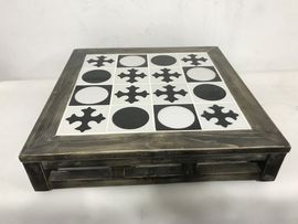 [Dosian Factory] Black Vintage Folding Tile Table (Square)_ Housewarming Gift, Interior Decor, Table_Made in Korea