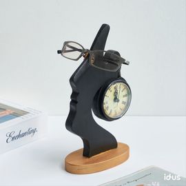 [Dosian Factory] Audrey Clock Glasses Hanger _Glasses Stand, Table Clock, Housewarming Gift, Interior Decor_Made in Korea
