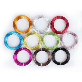 [FOBWORLD] Colored Craft Wire 3.0 _ 20.9 Feet/ 6.4m, Thickness 3mm, 10 Pieces, 10 Colors, Bendable Flexible Aluminum Wire, for Sculpture Armature Garden DIY Crafts Beading Jewelry Making _ Made in Korea